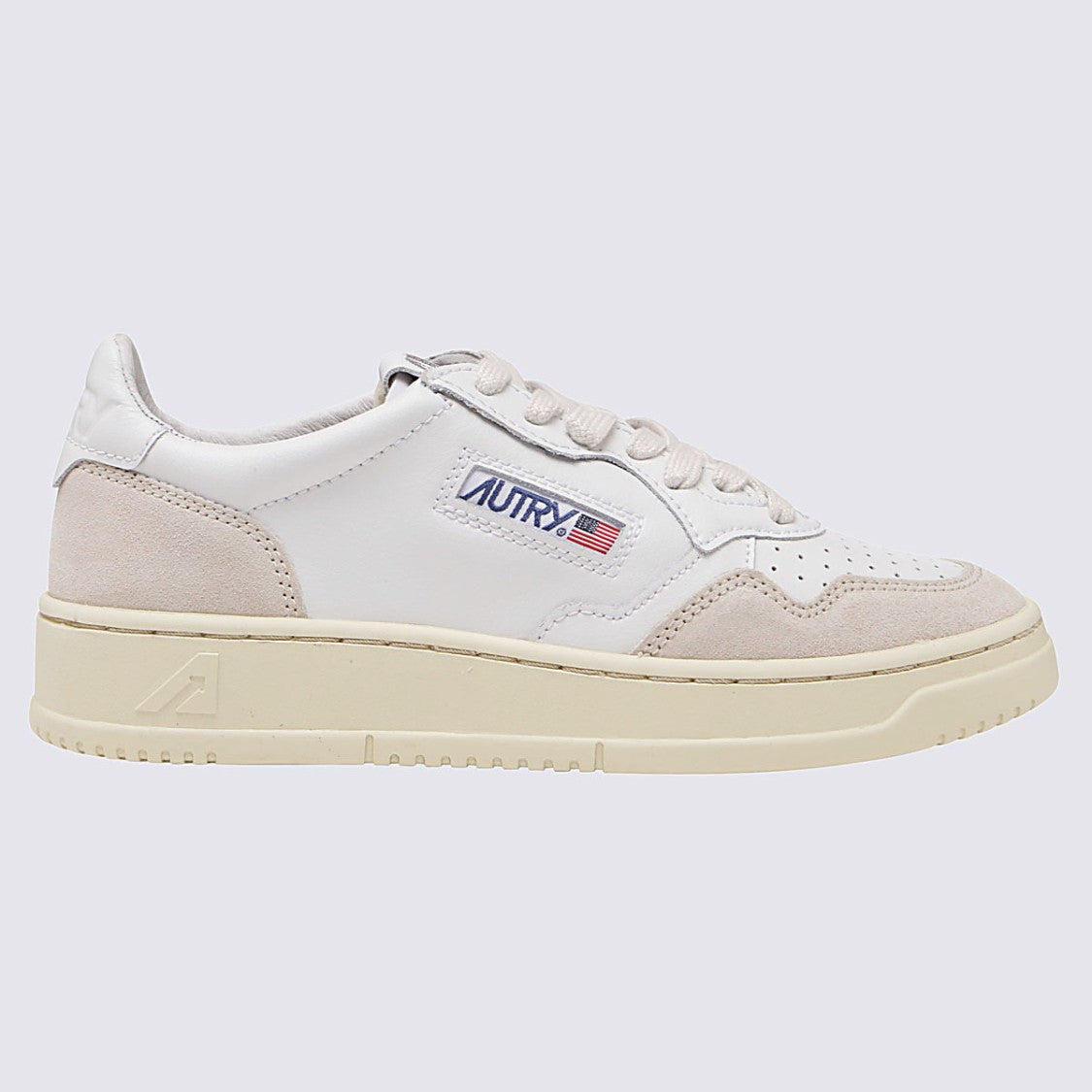 Autry Suede-Trim Low-Top Sneakers