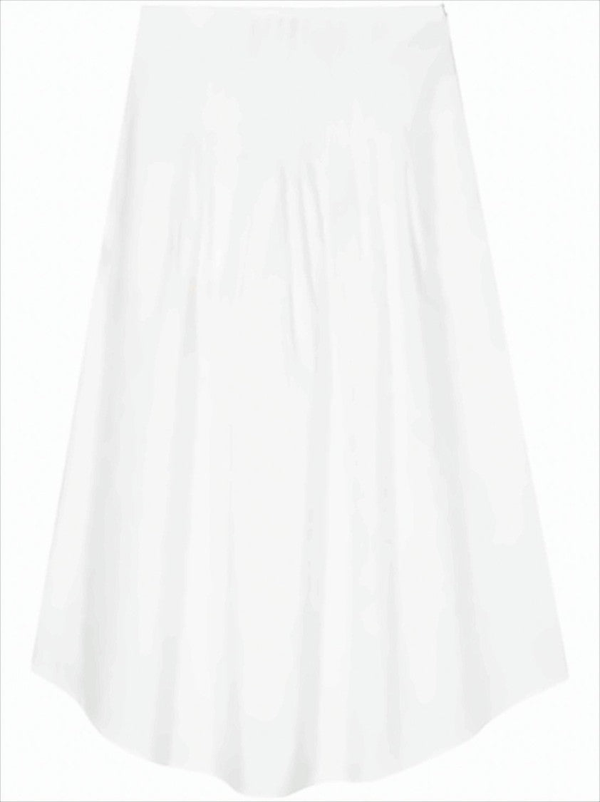 A.P.C. Flared White Midi Skirt