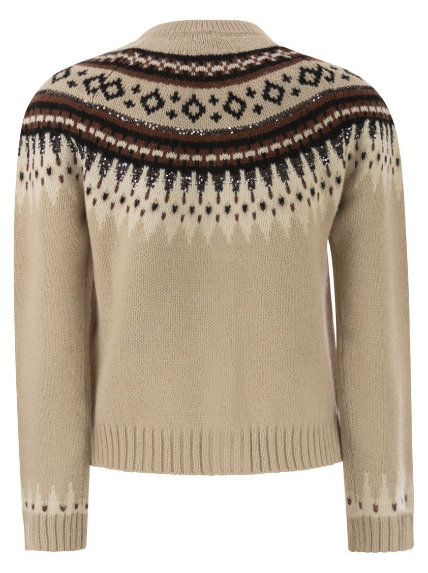 Max Mara Cabiria1234 - Alpaca And Jacquard Wool Cardigan
