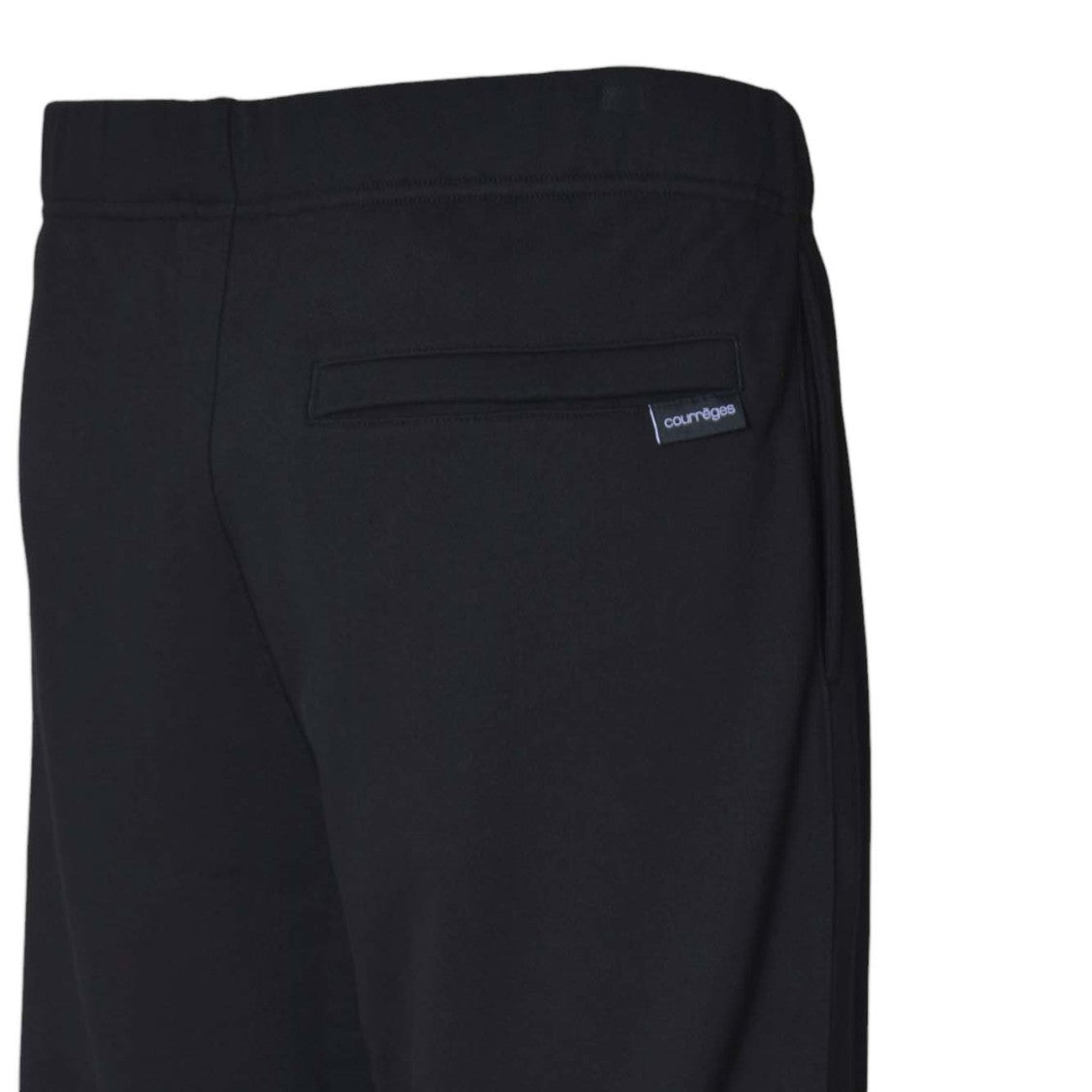 Courrèges Black Embroidered Fleece Tracksuit Pants