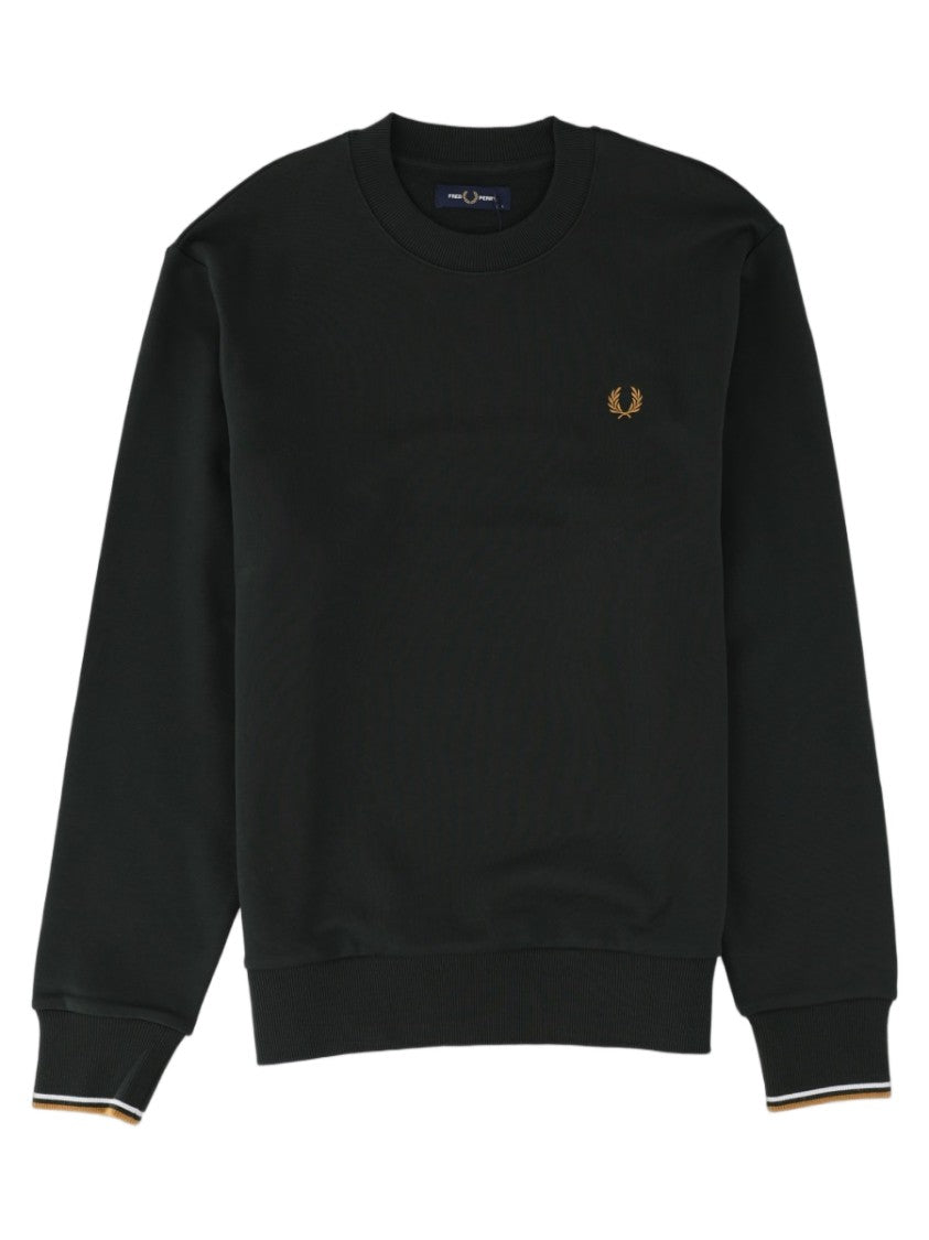 Fred Perry Crewneck Multicolor Stripe Cotton Sweatshirt