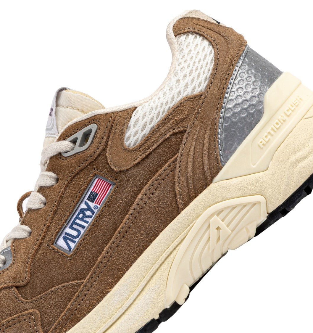 Autry Hyperway Low Suede Mesh Cigar Silv Sneakers