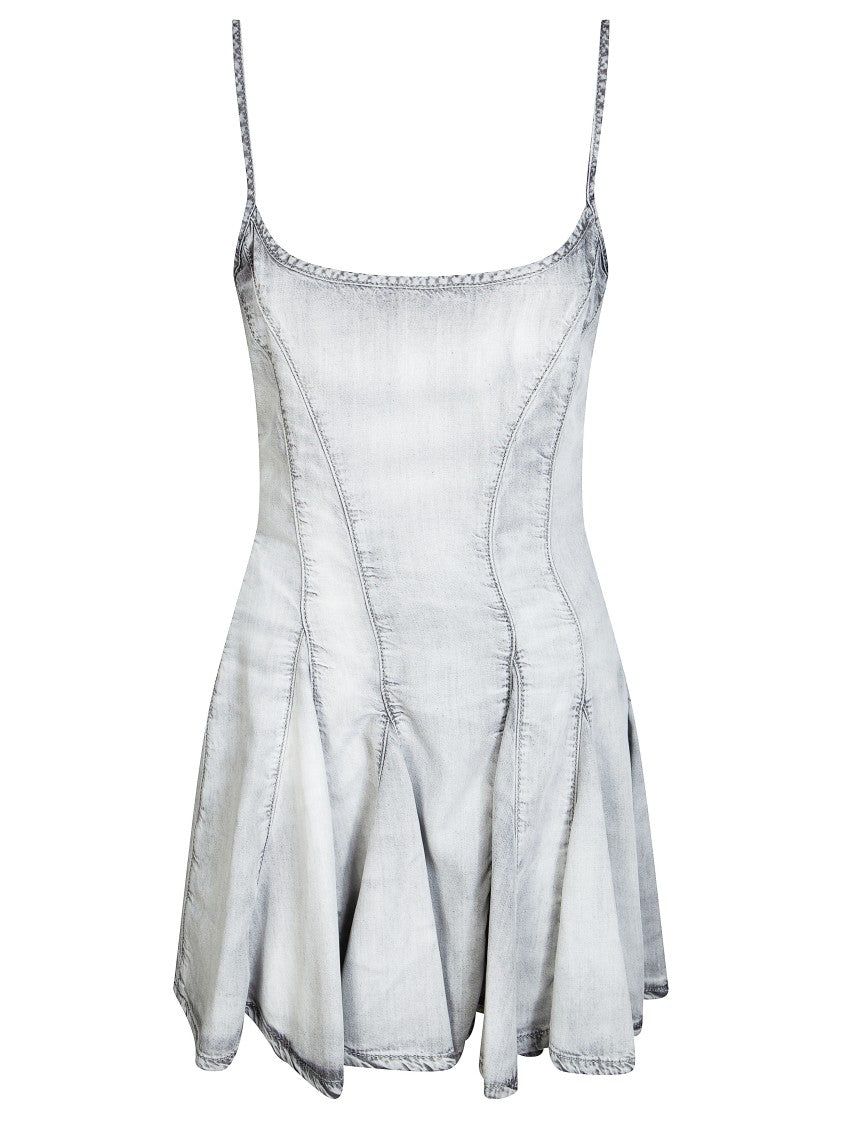 Diesel De Spoky Pleated Distressed Mini Dress
