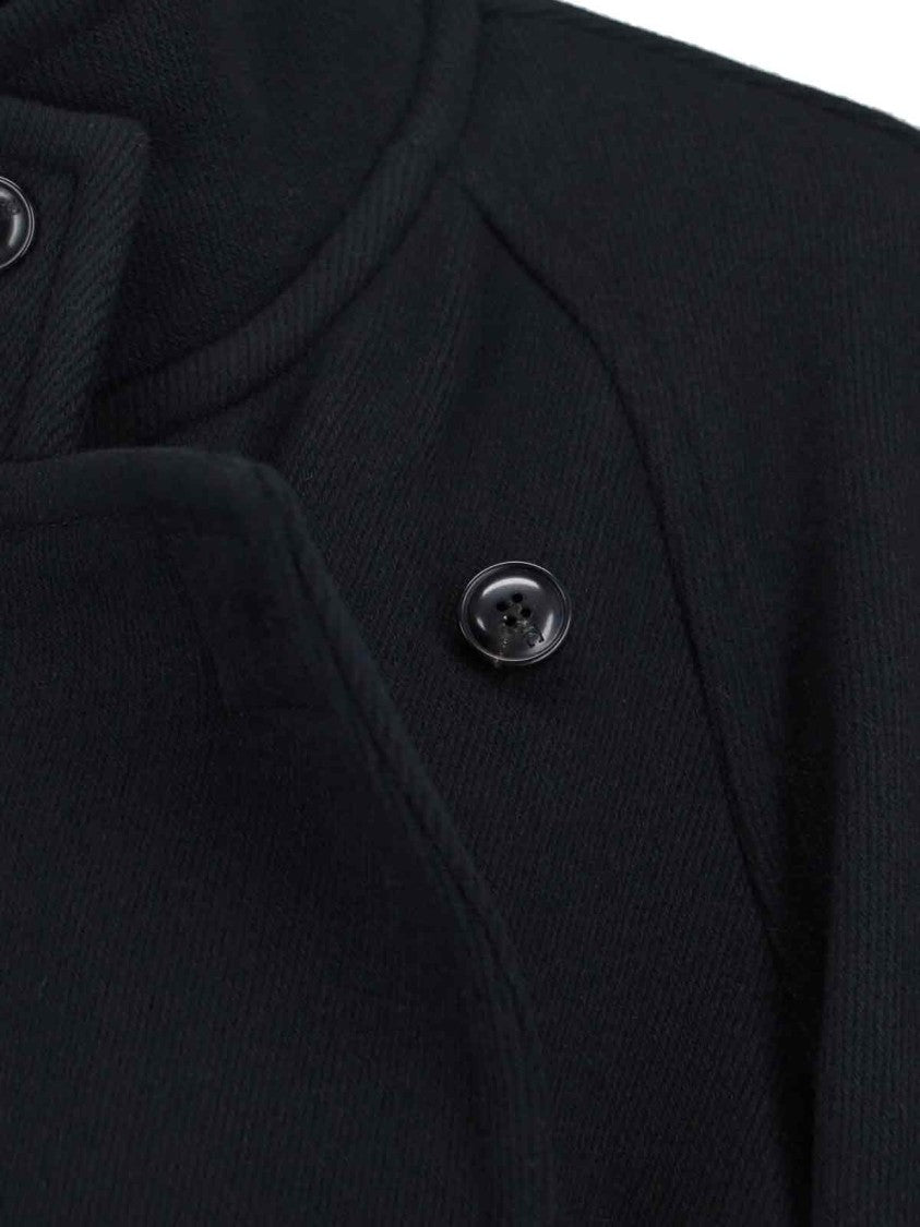 Low Classic Wool Twill Coat – Black