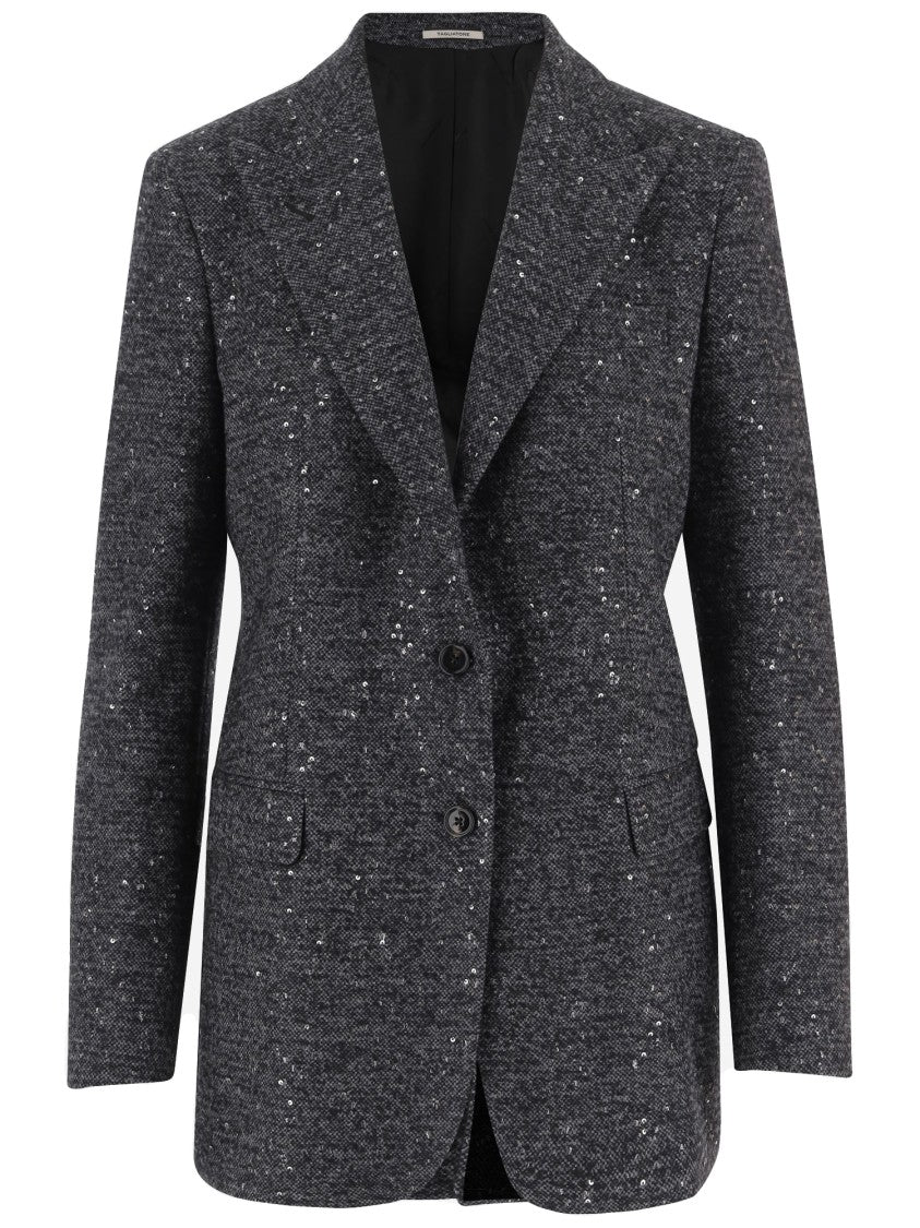 Tagliatore Single-Breasted Jacket In Wool And Viscose Blend