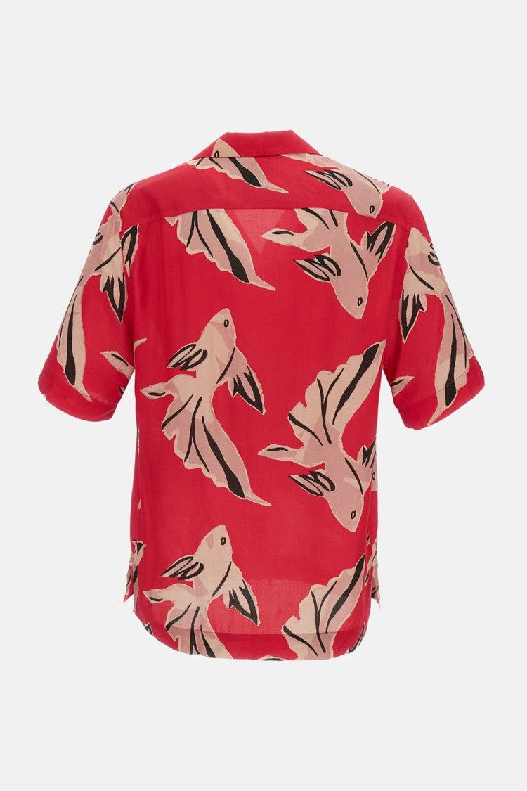 Paul Smith Pink Oversized Printed Short-Sleeve Shirt