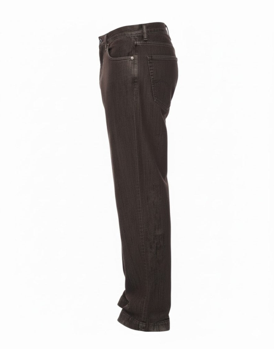 Nine In The Morning Five-Pocket Straight-Leg Trousers In Dark Chocolate