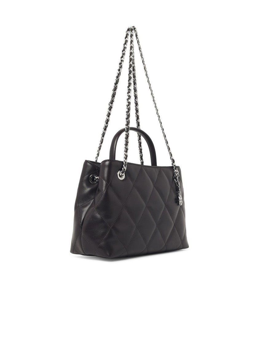 Tory Burch Cocoa Brown Fleming Small Quilted Leather Shoulder Bag