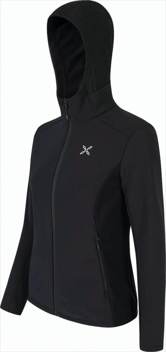 Montura Fitted Black Hooded Jacket With Streamlined Paneling