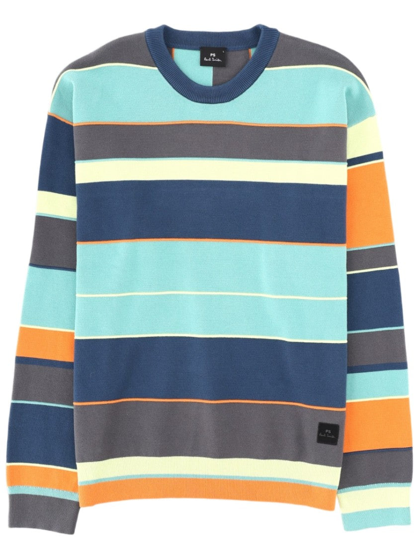 Paul Smith Striped Long-Sleeve Sweater In Organic Cotton