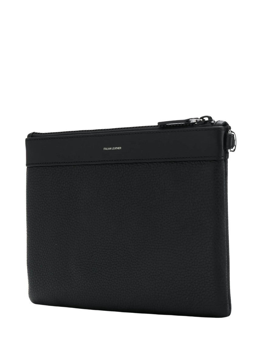 Michael Kors Black Textured Thin Clutch