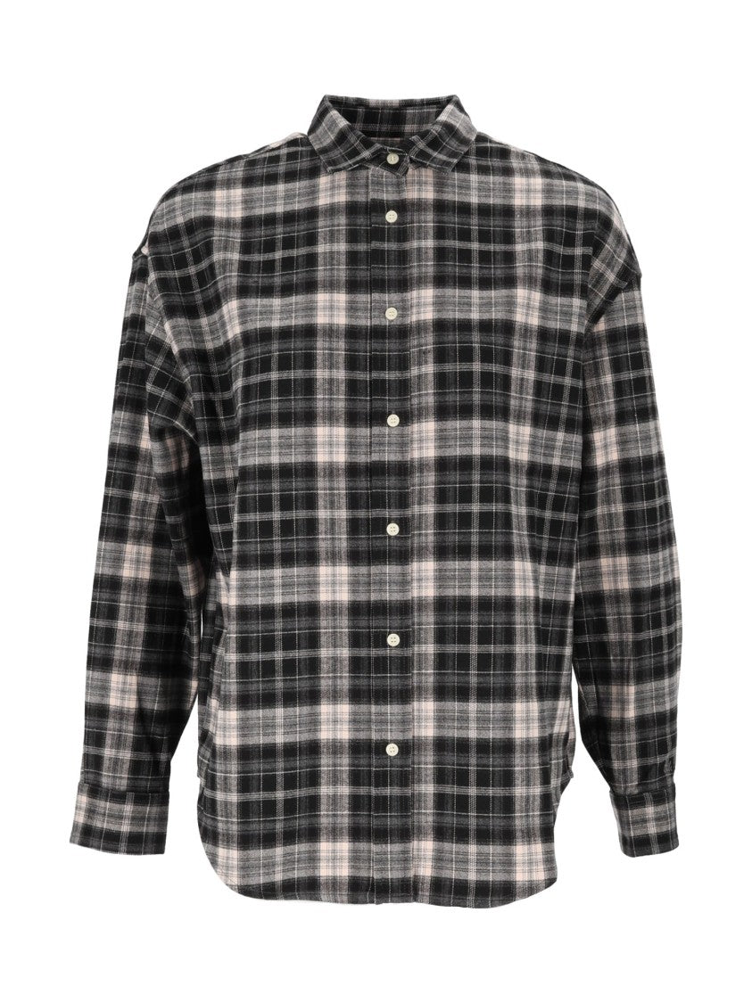 Mc2 Saint Barth Rose Tartan Flannel Embroidered Shirt