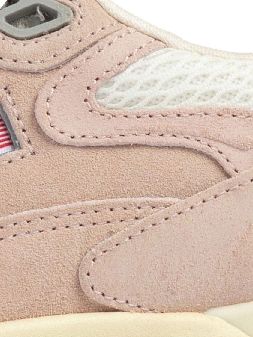 Autry Beige Suede Upper Mesh Sneakers