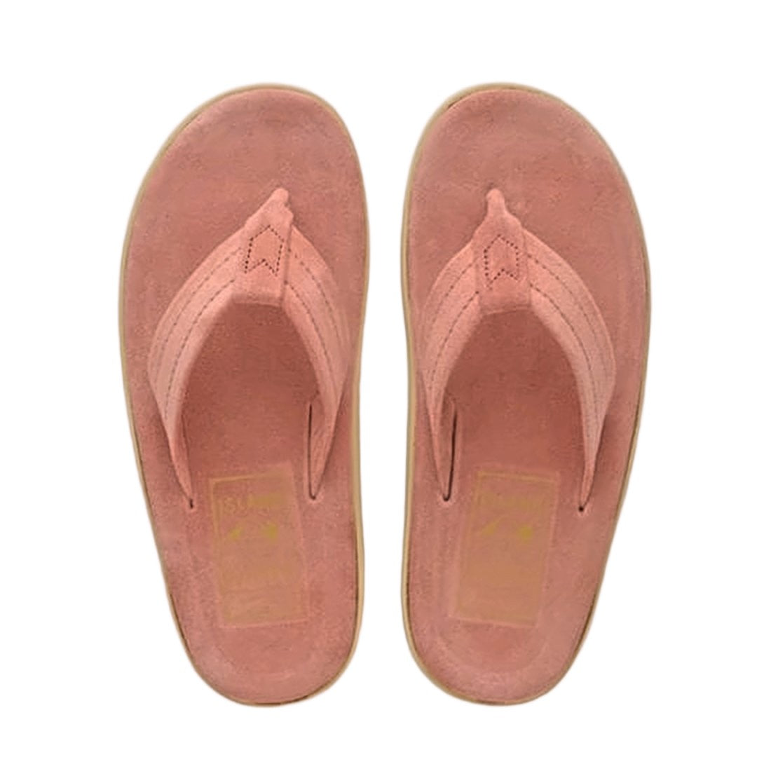 Island Slipper Suede-Like Pink Mule Slippers With Footbed