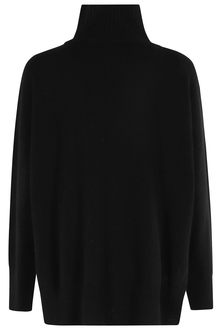 Roberto Collina High Collar Knit Top With Side Slits