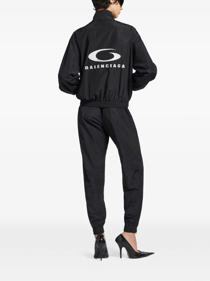 Balenciaga Black Tracksuit Relaxed Fit Logo Pants