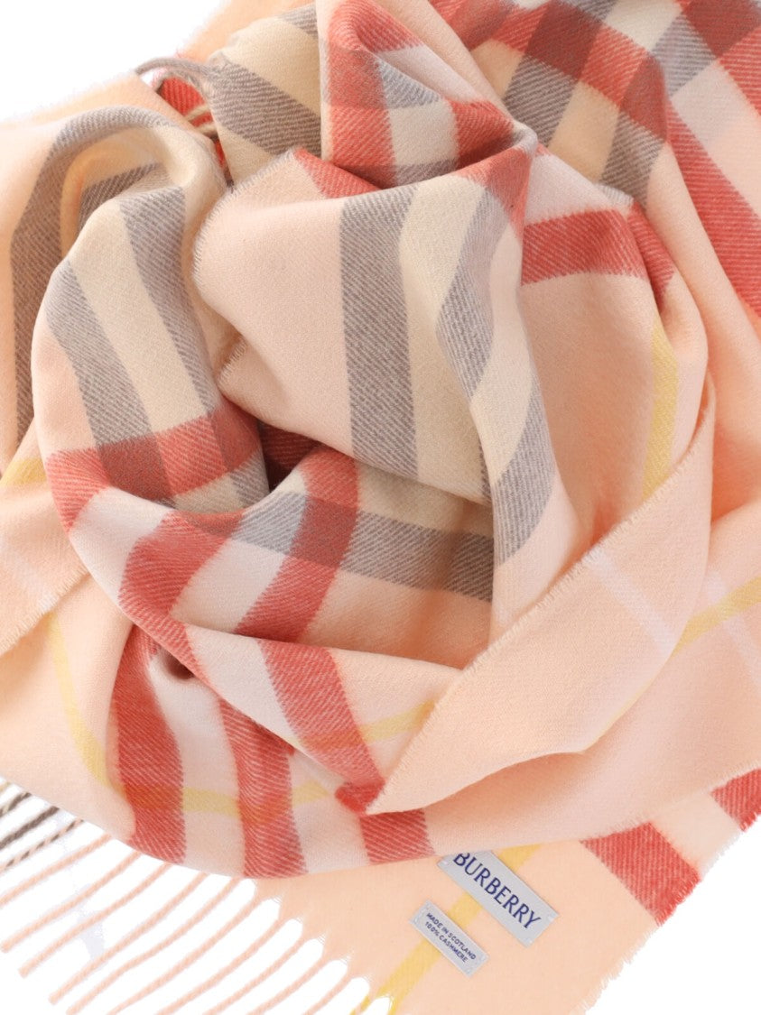 Burberry Soft Woven Scarf With Plaid Pattern