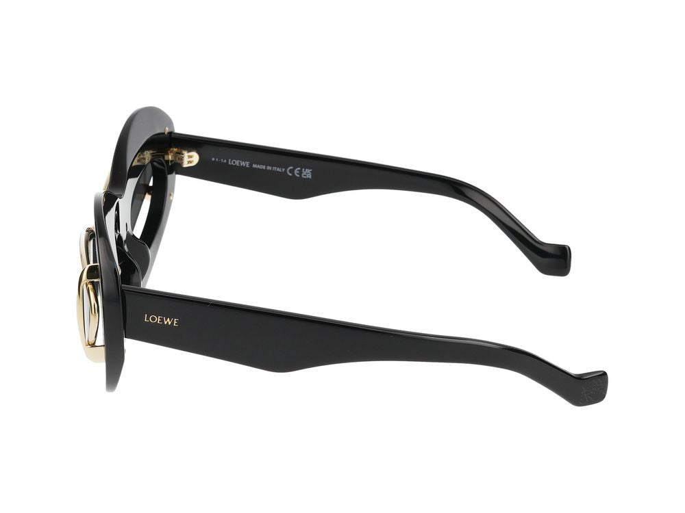 Loewe Black Cat-Eye Metal Sunglasses