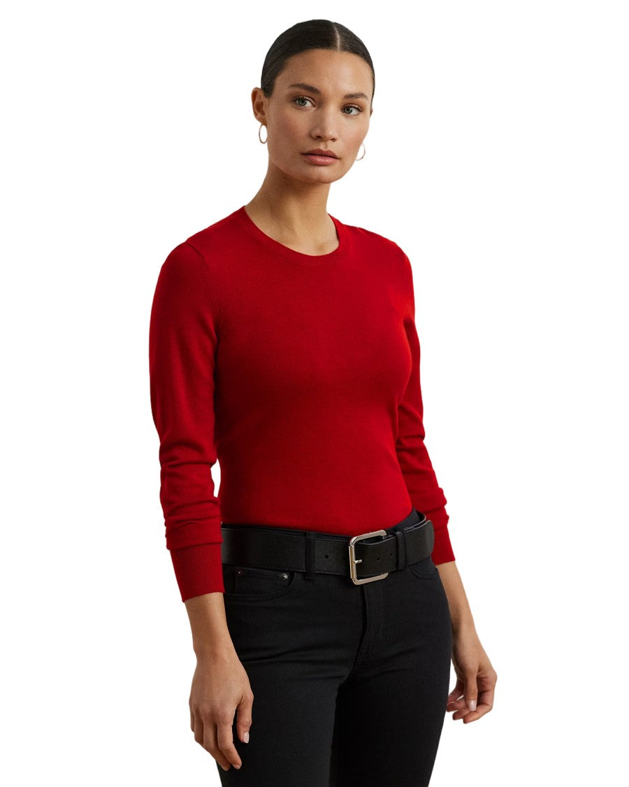 Lauren Ralph Lauren Shavonne Long Sleeve Pullover In Madison Red