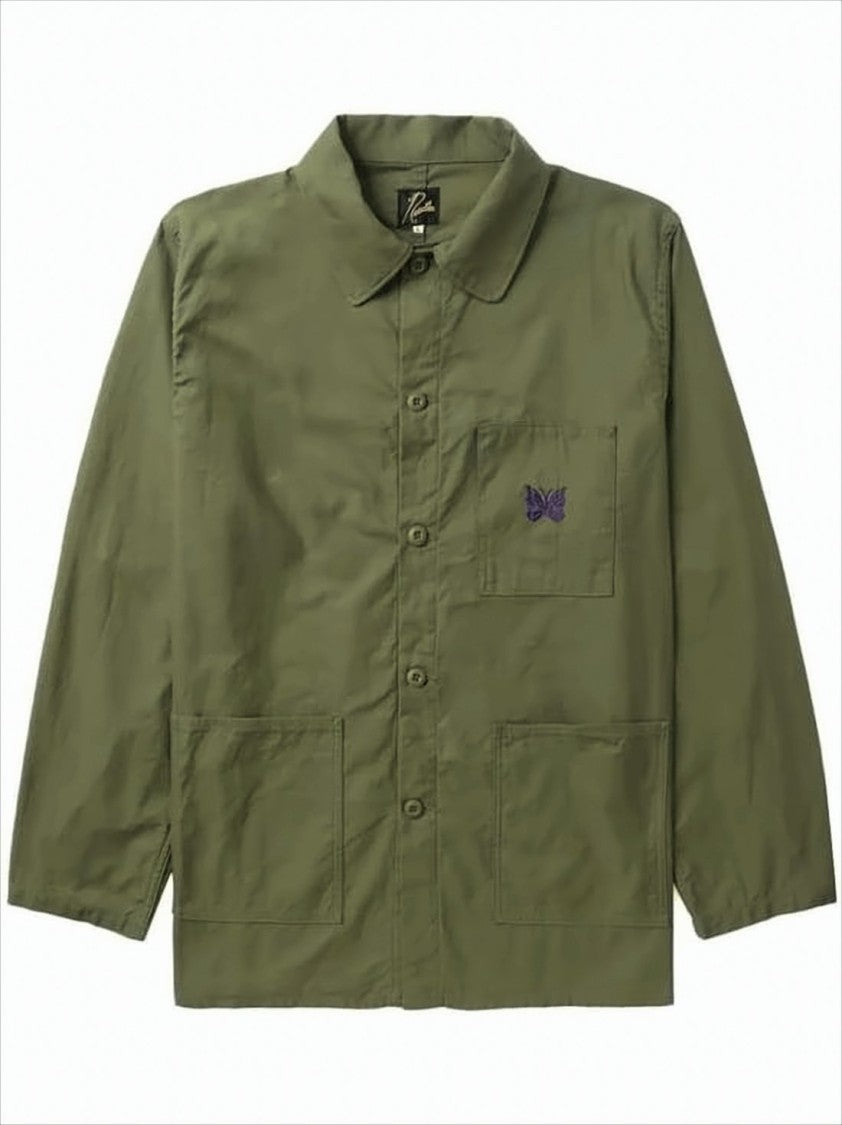 Needles Lightweight Cotton Jacket With Button-Up Front