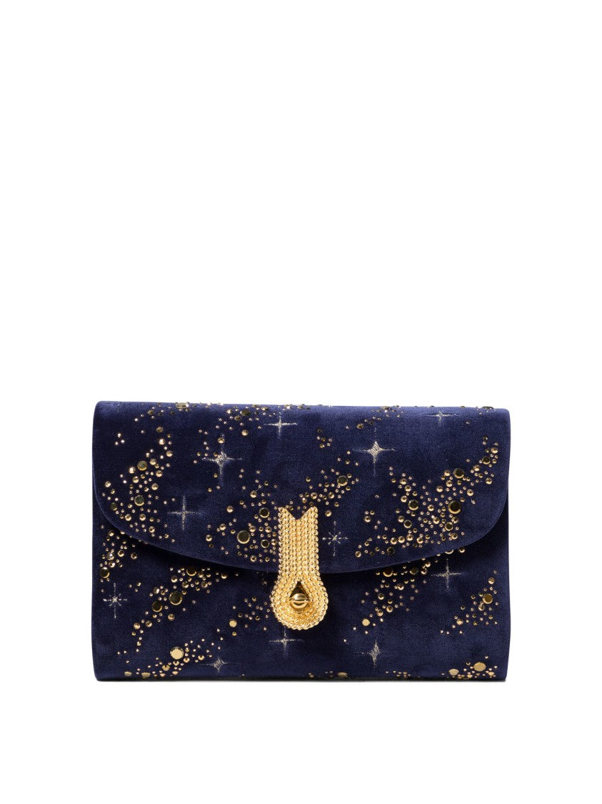 Amato Daniele Satin Crossbody Bag With Strass Accents