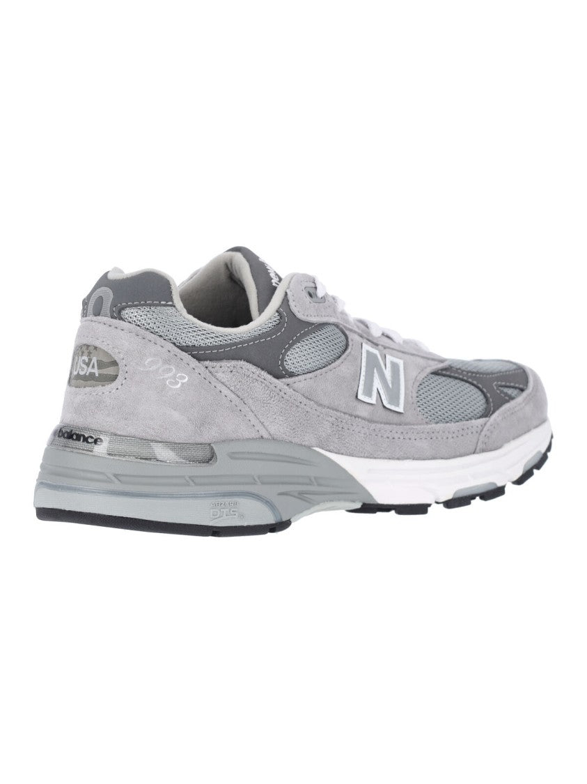 New Balance Grey 993 Suede Mesh Sneakers