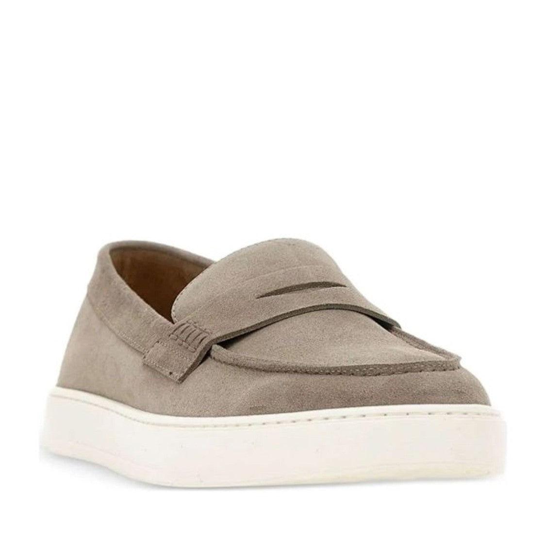 Doucal's Beige Penny Strap Calf Leather Loafers
