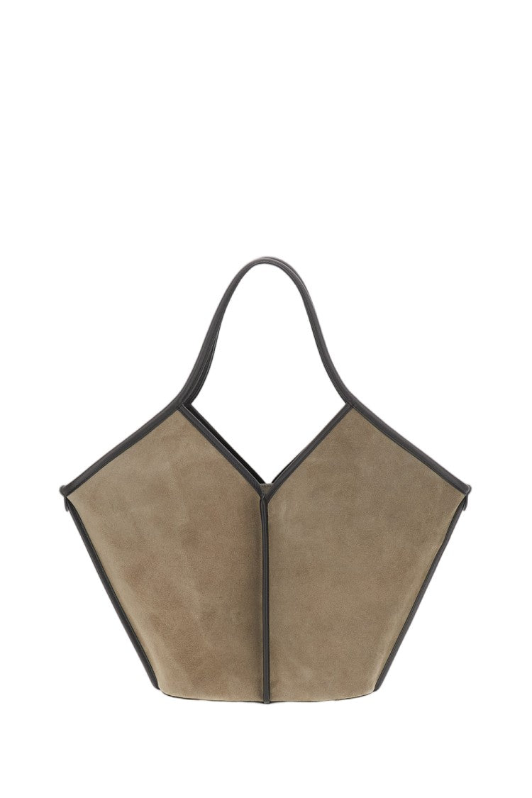 Hereu Grey Calella Suede Suede Leather Tote Bag