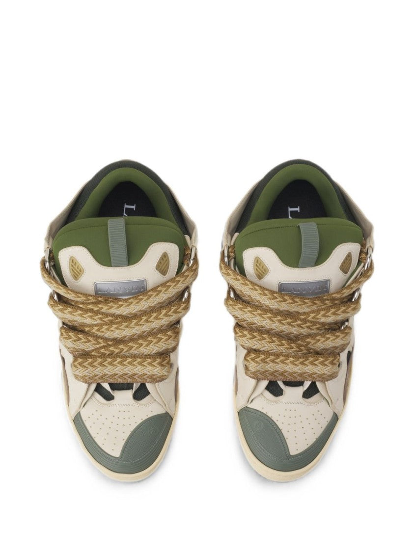 Lanvin Low-Top Sneakers With Dynamic Panel Design And Textured Finish