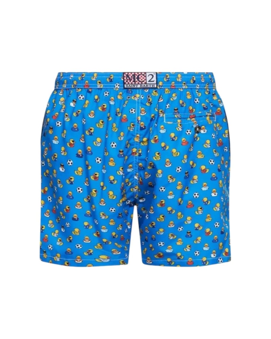 Mc2 Saint Barth Blue Lighting Micro Fantasy Swim Shorts