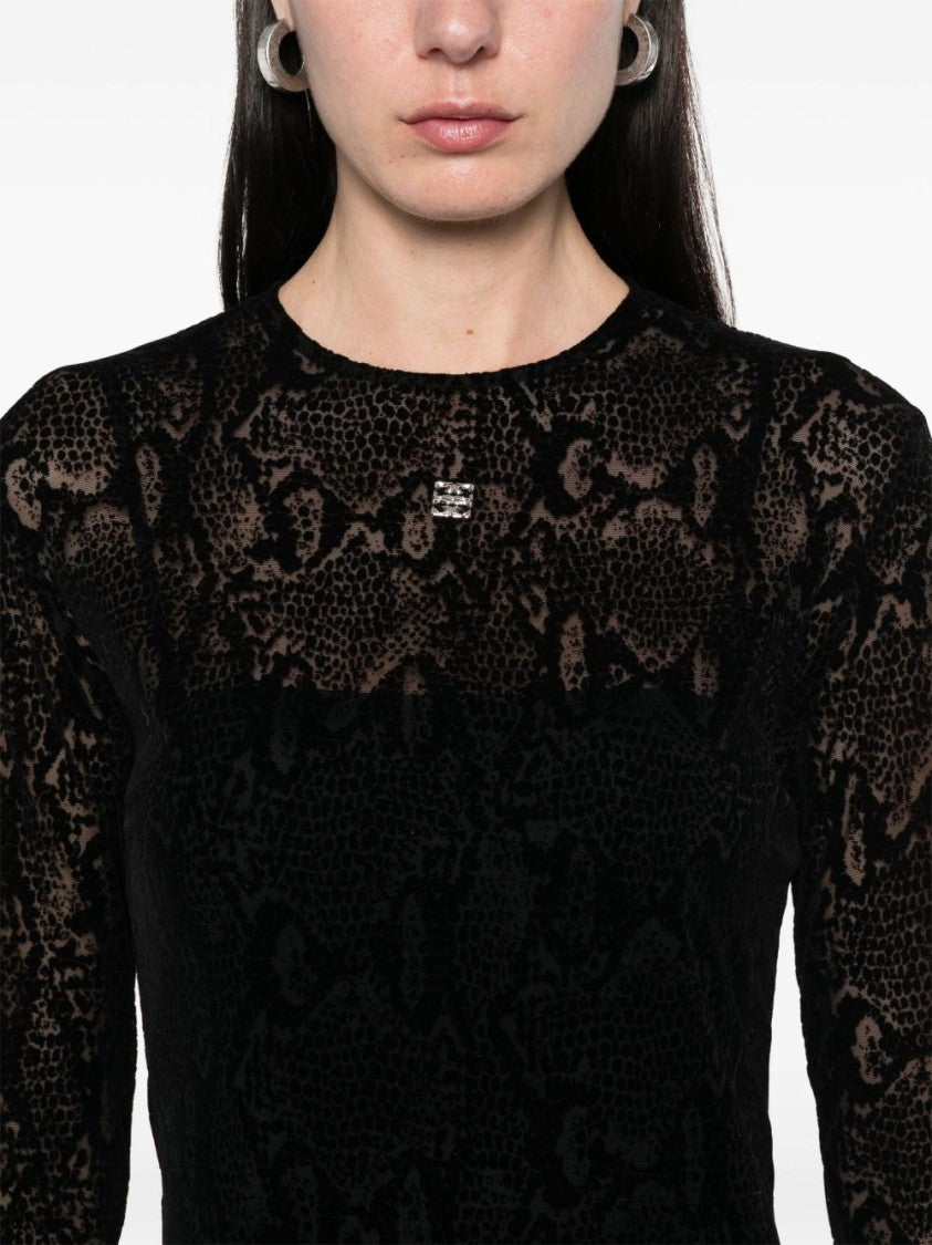 Givenchy Black Crew Neck Detachable Slip Dress