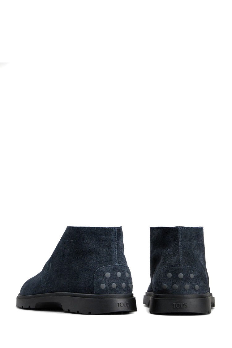 Tod's Blue Suede Desert Boots