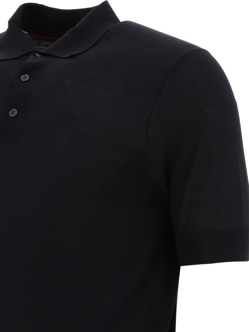 Brunello Cucinelli Classic Polo Shirt In Cotton-Silk Blend