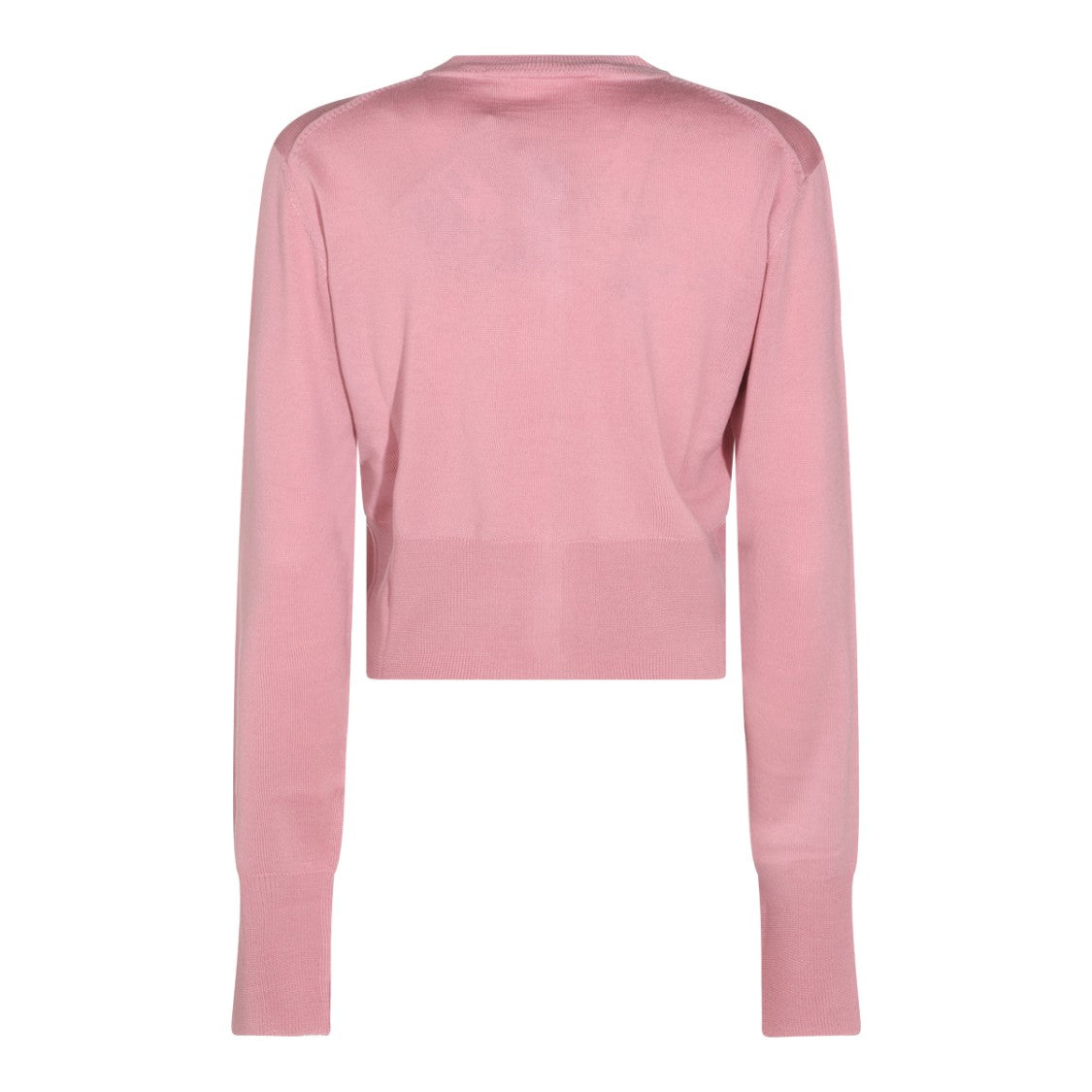 Vivienne Westwood Cropped Button-Down Pink Wool Bea Knitwear