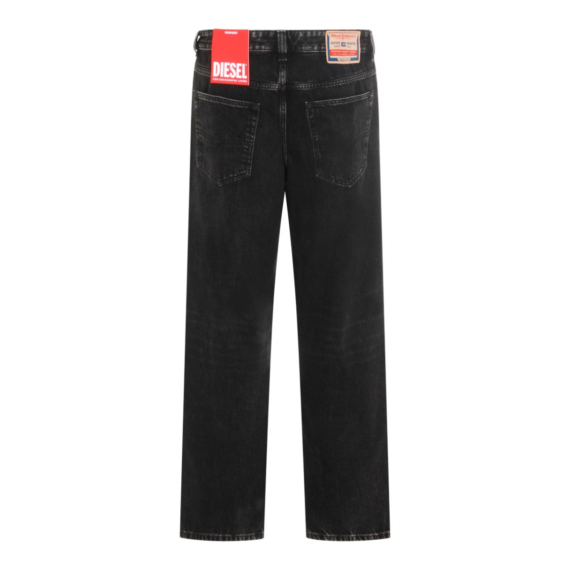 Diesel Wide-Leg Black Denim Jeans With Classic Five-Pocket Design