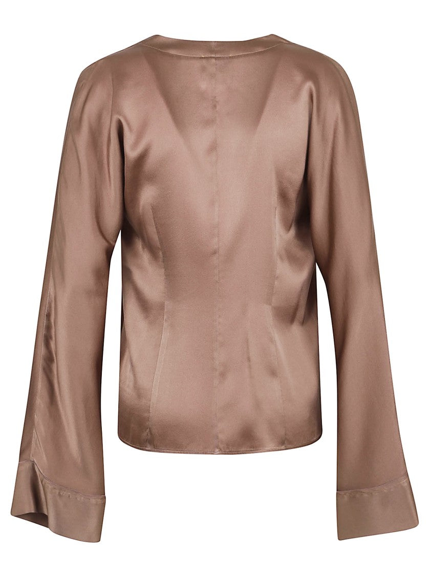 Forte Forte Silk Shirt With Delicate Tassel Ties