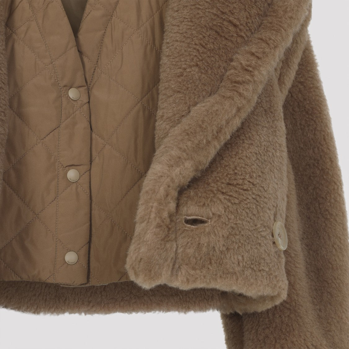 Max Mara Camel Brown Camelwool Santos Teddy Short Coat