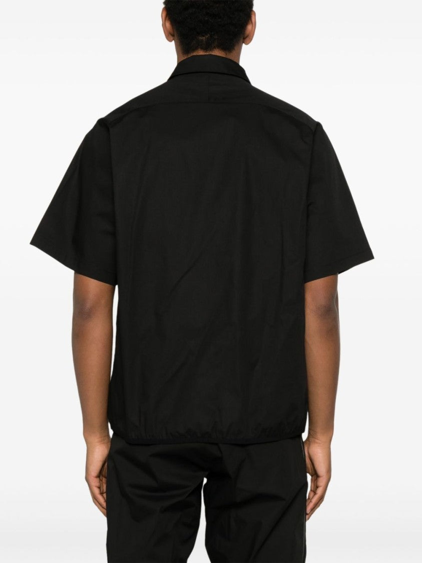 Gr10k Short-Sleeved Full-Zip Shirt In Technical Popelin