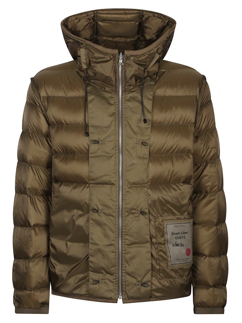 Ten C Down Liner Hooded With Pockets