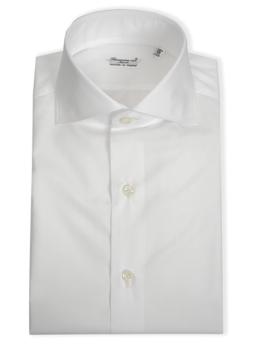 Finamore Double-Twisted Cotton Poplin Tailored Shirt Milano Line
