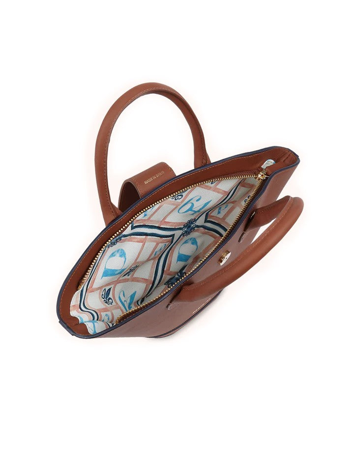 Paris64 Mini Tote-Inspired Leather Bag With Hand-Painted Edges