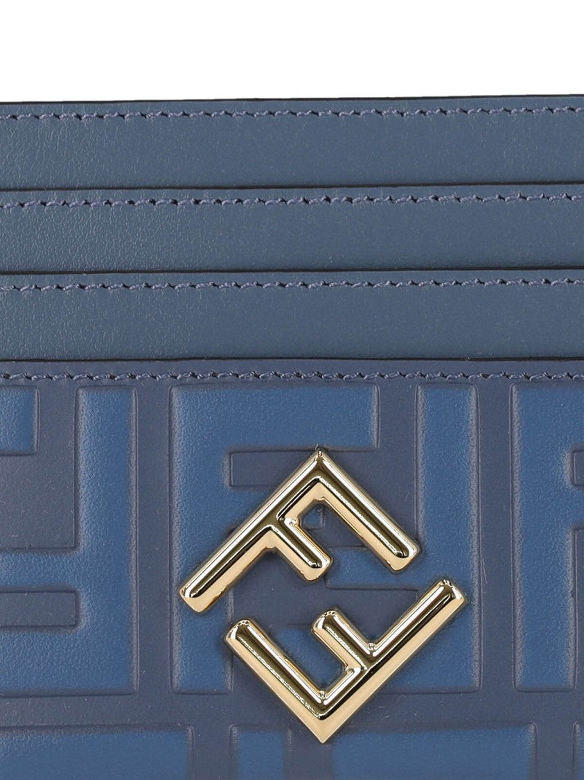 Fendi "Ff Diamonds" Card Holder – Blue
