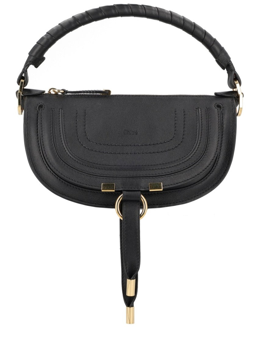 Chloé Crescent-Shaped Mini "Marcie" Bag With Gold-Tone Accents