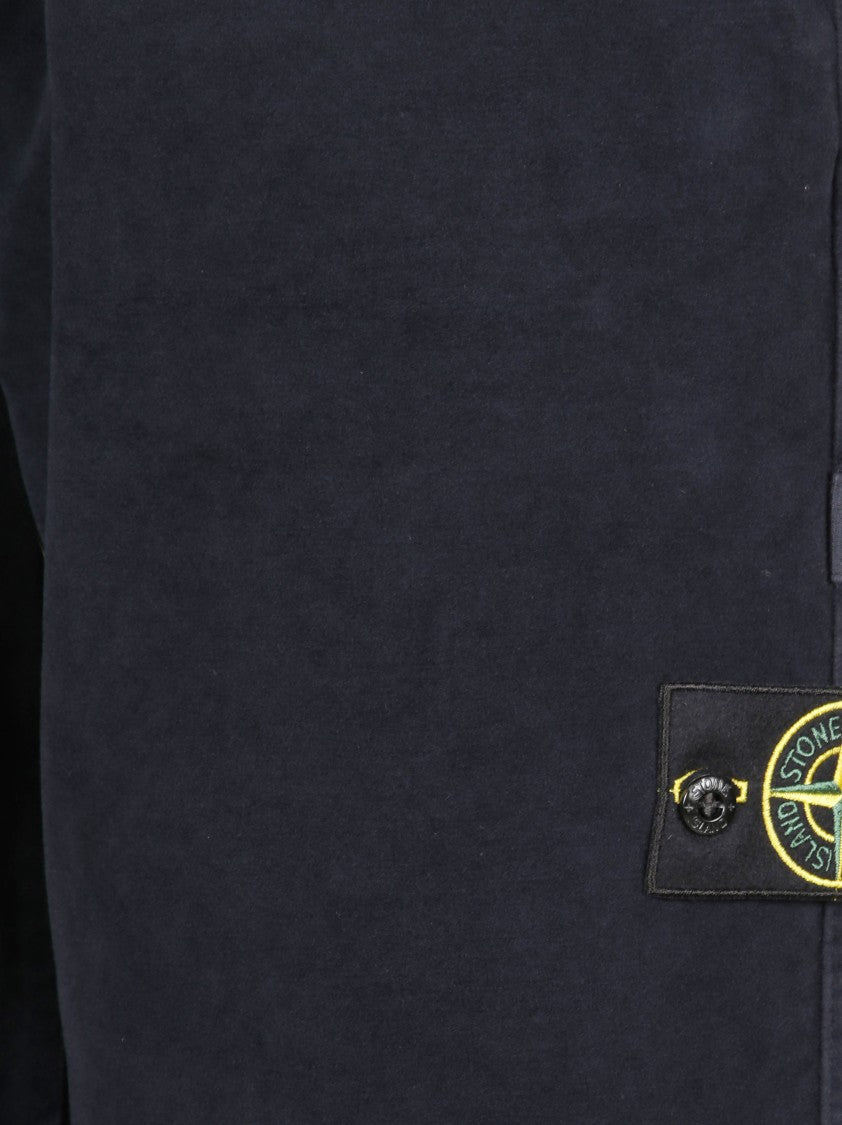 Stone Island Straight Cut Blue Trousers With Appeal