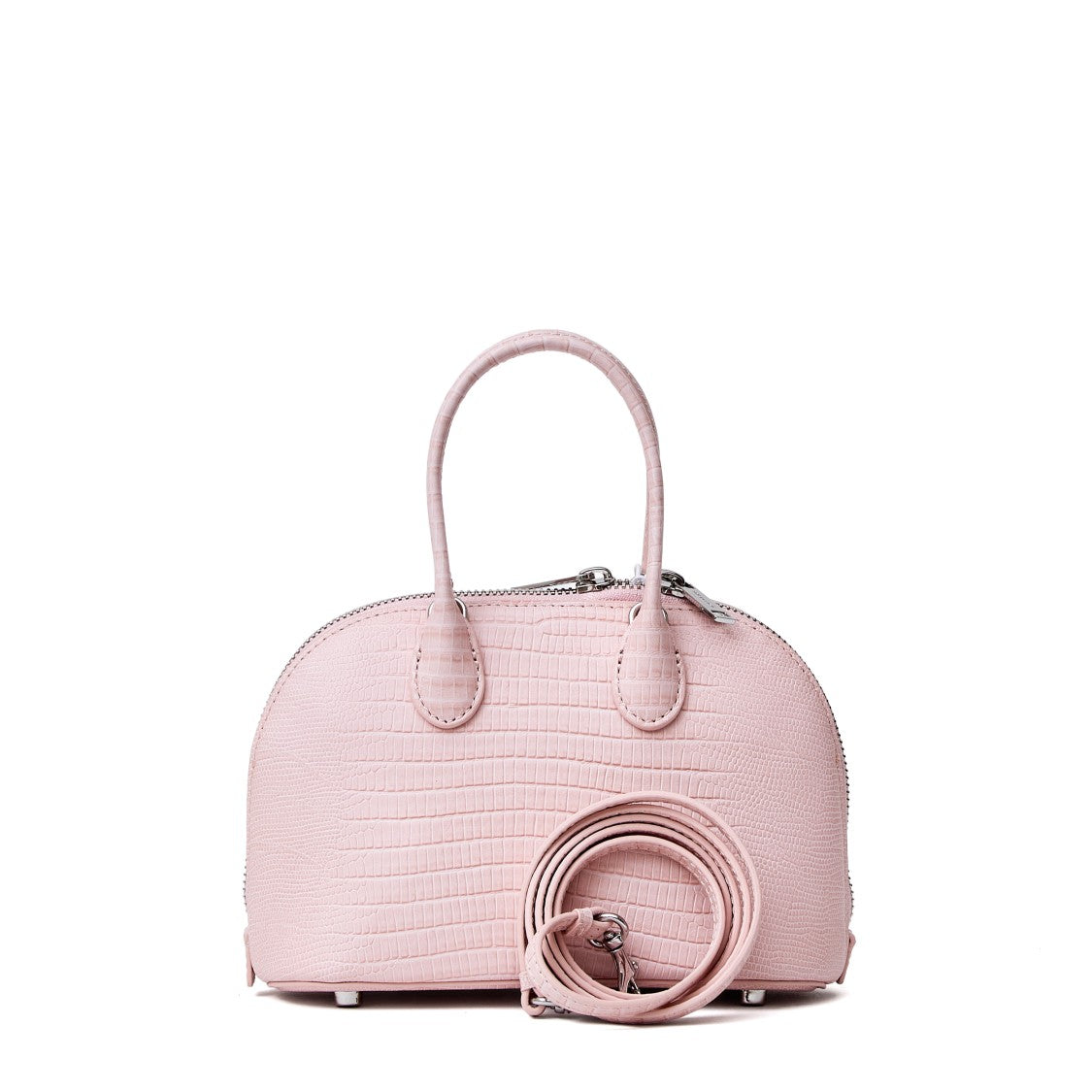 Self-Portrait Lizard-Embossed Leather Toast Mini Bag