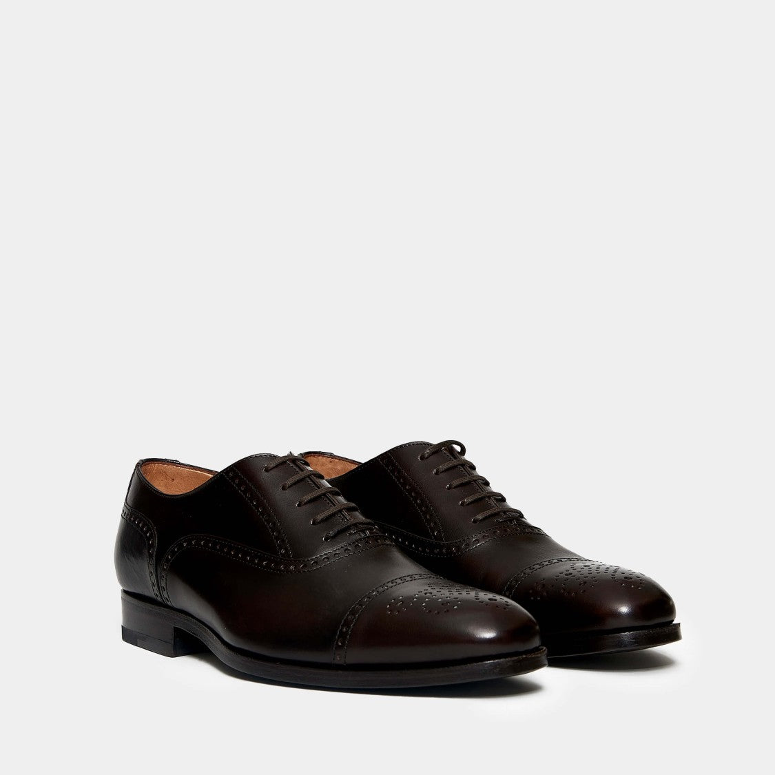Ortigni Dark Brown Leather Lace-Up