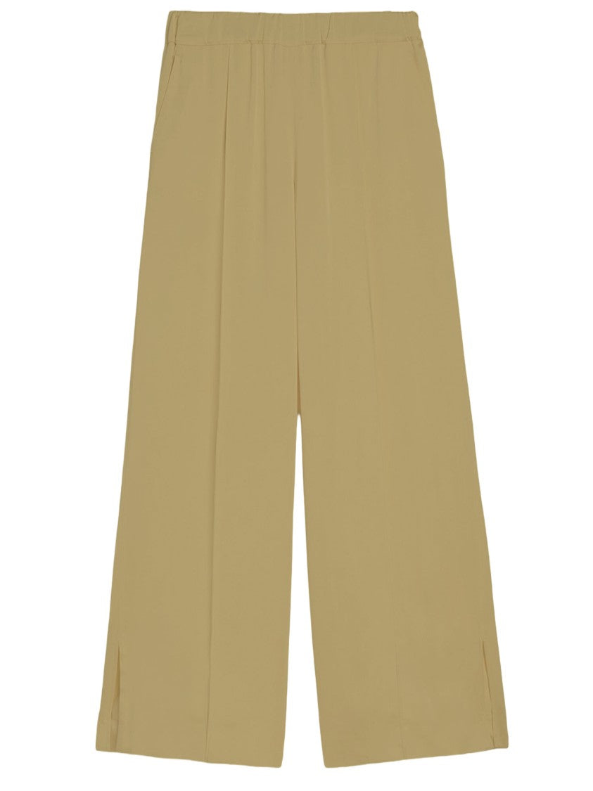 Jil Sander Wide-Leg Cotton Trousers With Elasticated Waistband