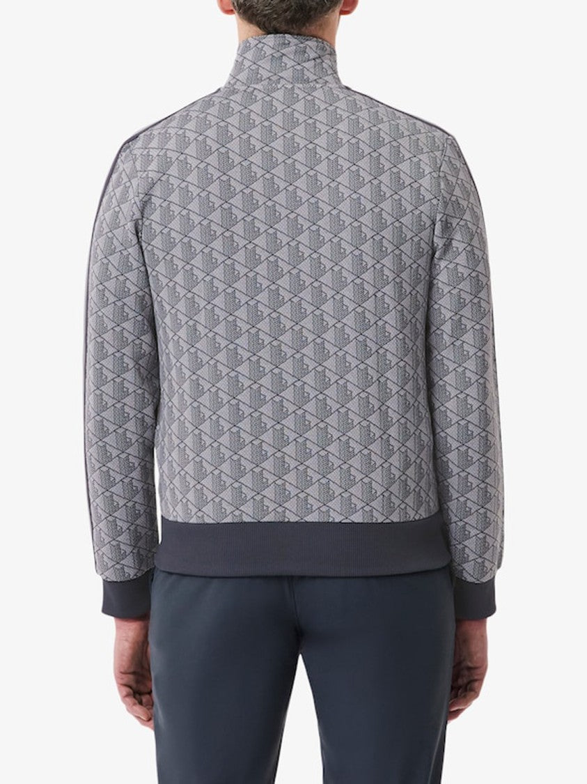 Lacoste Geometric Pattern Stand Collar Jacket