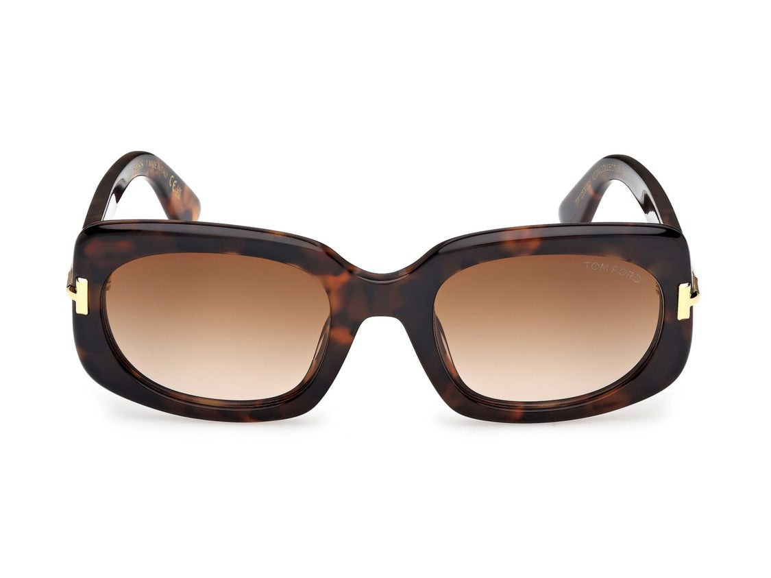 Tom Ford Tortoiseshell Ft1253 Oversized Square Acetate Sunglasses