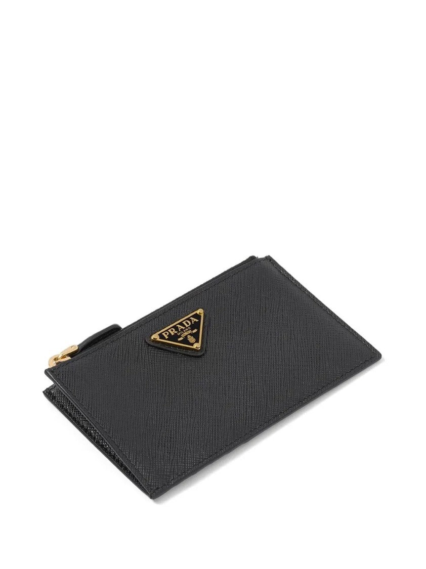 Prada Leather Logo-Plaque Card Holder